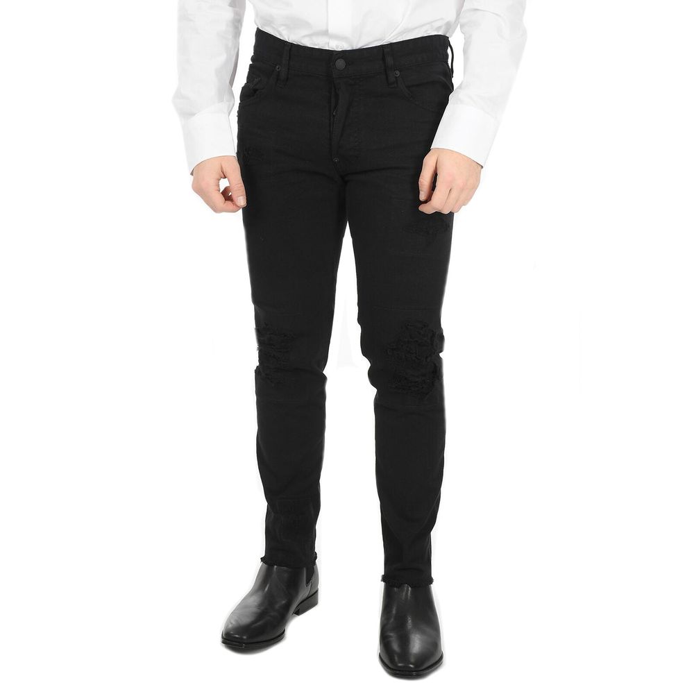 Dsquared² Schwarze Bull-Skaterjeans