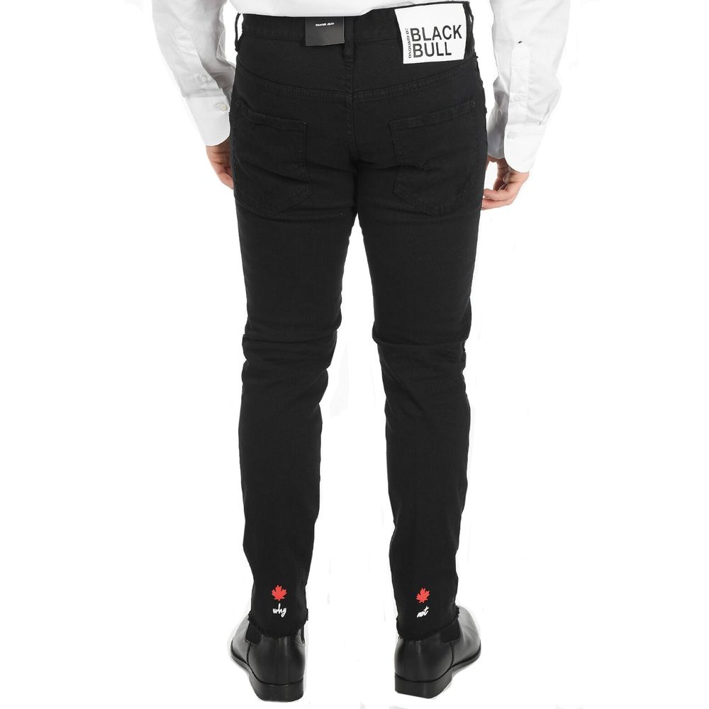 Dsquared² Schwarze Bull-Skaterjeans