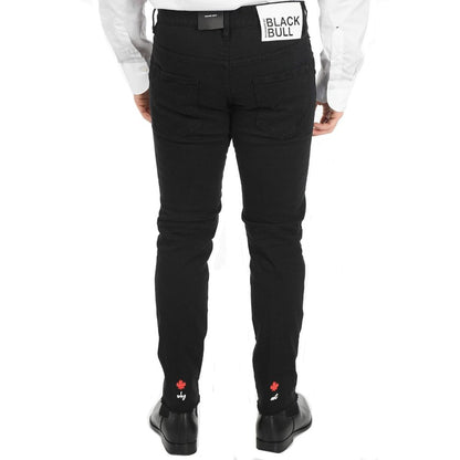 Dsquared² Schwarze Bull-Skaterjeans