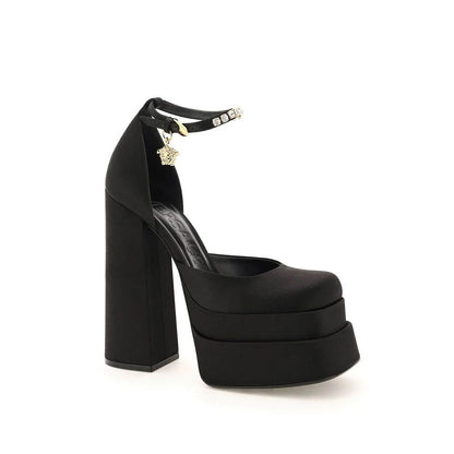 Versace Plateau-Pumps aus Seidensatin
