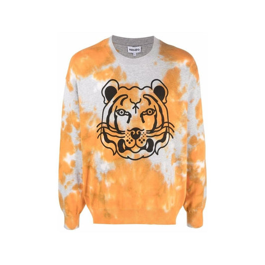Kenzo – Tiger-Pullover mit Batikmuster
