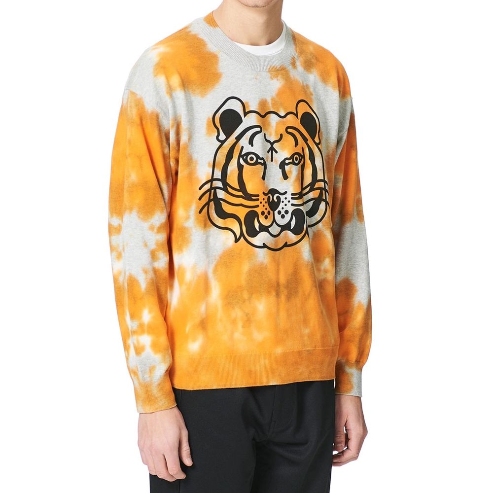Kenzo – Tiger-Pullover mit Batikmuster