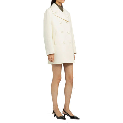 Prada Zweireihiger Wollmantel