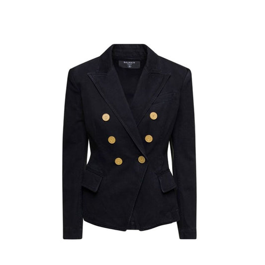 Balmain Zweireihiger Jeansblazer