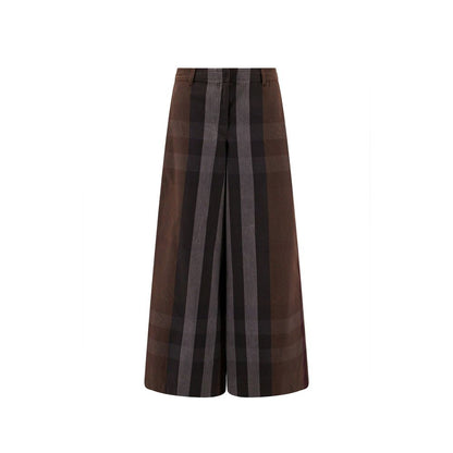 Burberry – Karierte Canvashose mit weitem Bein