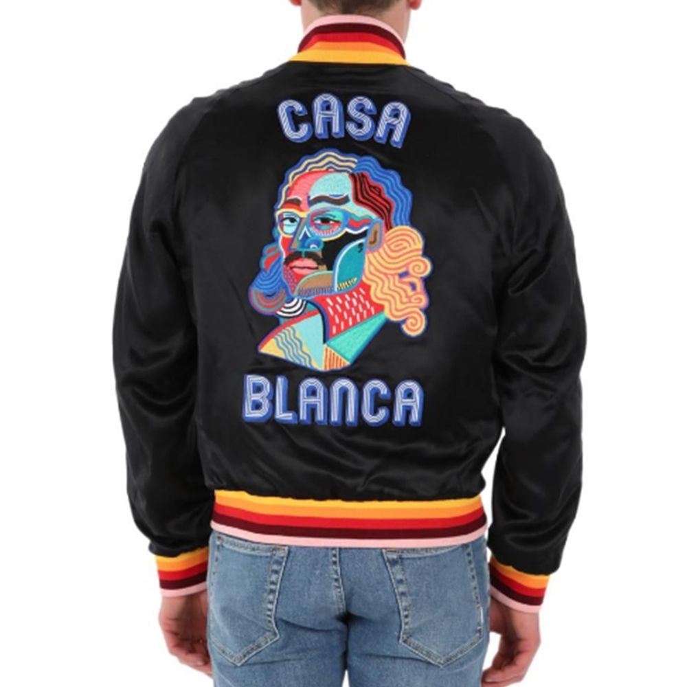 Casablanca Bomberjacke aus Seide mit Logo