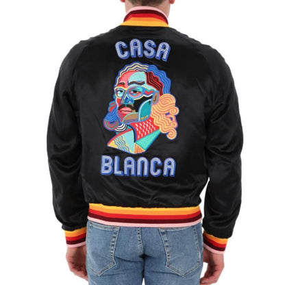 Casablanca Bomberjacke aus Seide mit Logo