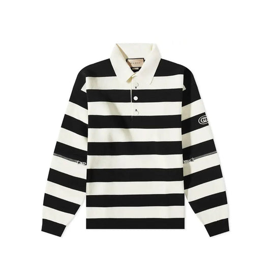 Gucci gestreiftes Baumwollpolo