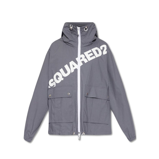 Dsquared²-Windjacke mit Logo und Kapuze