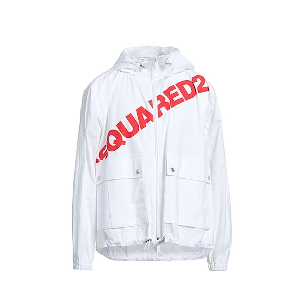 Dsquared²-Windjacke mit Logo und Kapuze