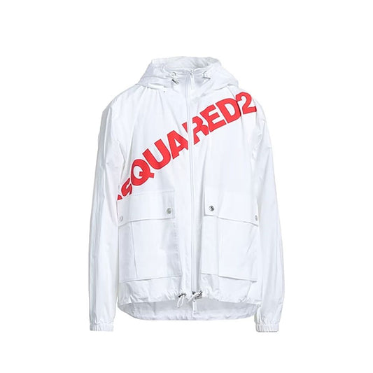 Dsquared²-Windjacke mit Logo und Kapuze