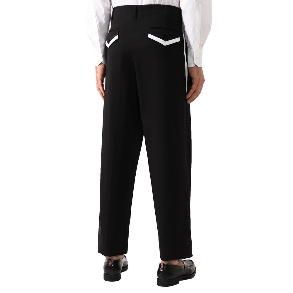 Dolce &amp; Gabbana – Bundfaltenhose mit Seitenstreifen