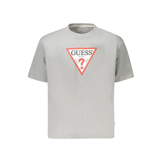 Guess Jeans Graues Damen-T-Shirt aus Bio-Baumwolle