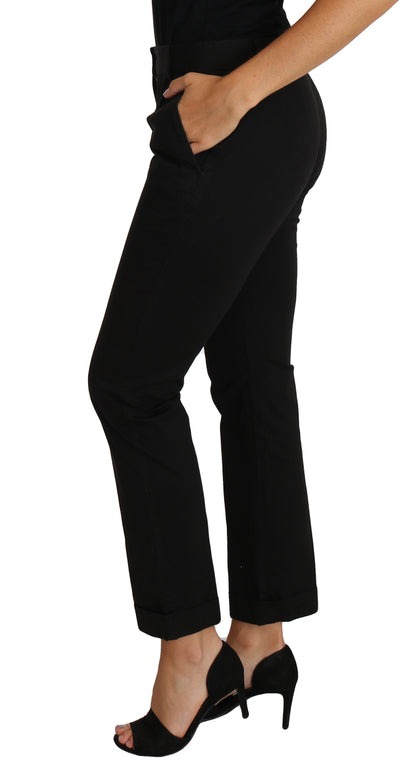 Dolce &amp; Gabbana Schwarzes Kleid, verkürzte gerade Hose