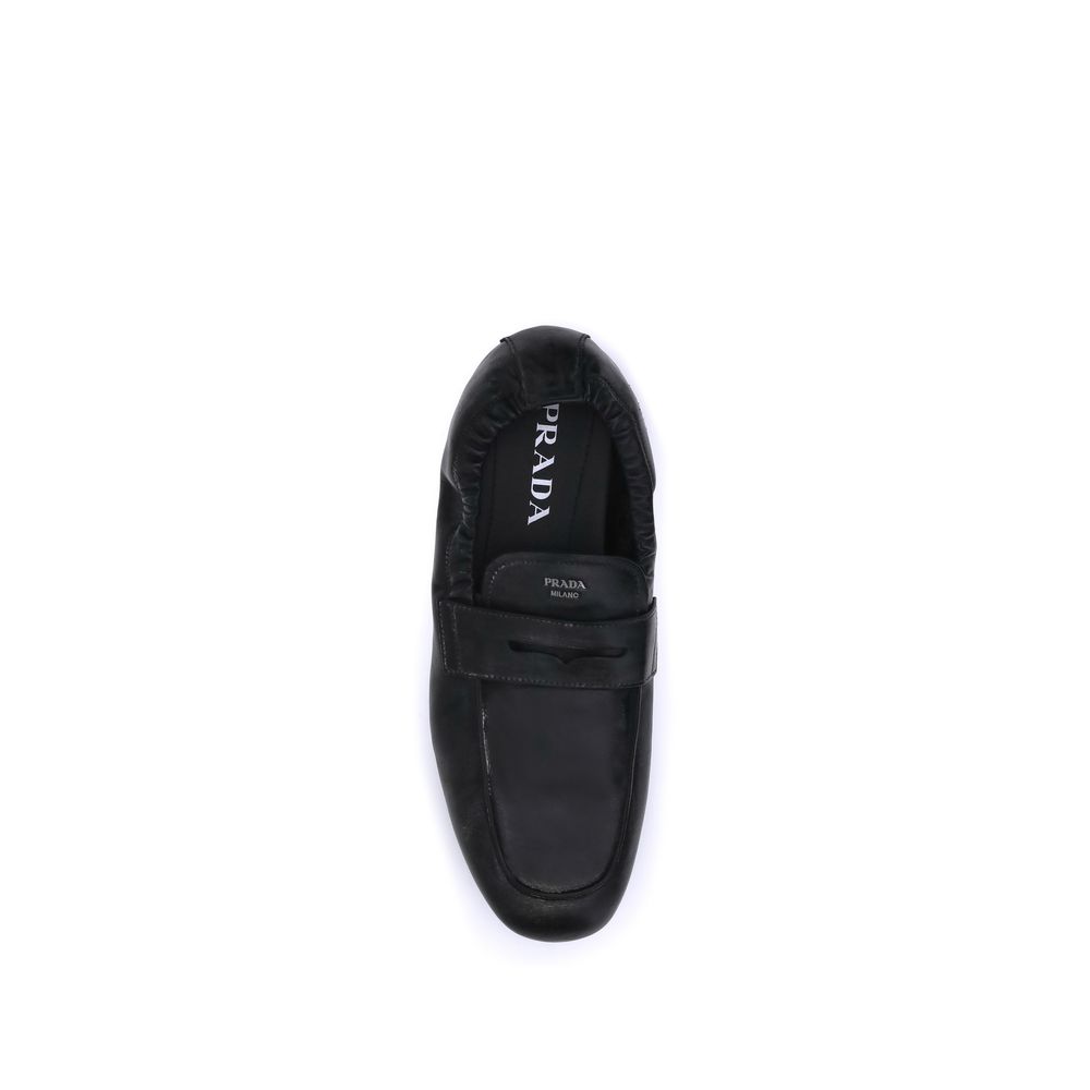Prada Shuffle-Loafer aus antikem Leder