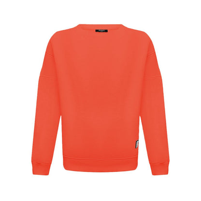 Orangefarbener Baumwollpullover von Balmain