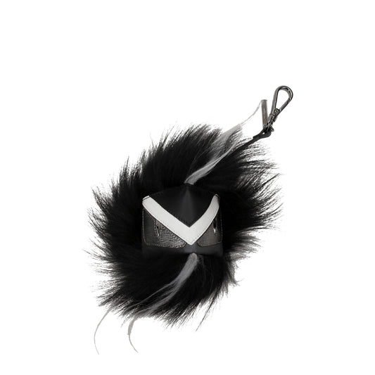 Fendi Schwarze Leder-Schlüsselanhänger