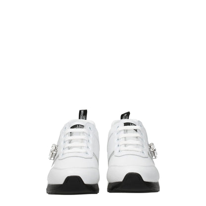 Love Moschino – Weiße niedrige Lederschuhe