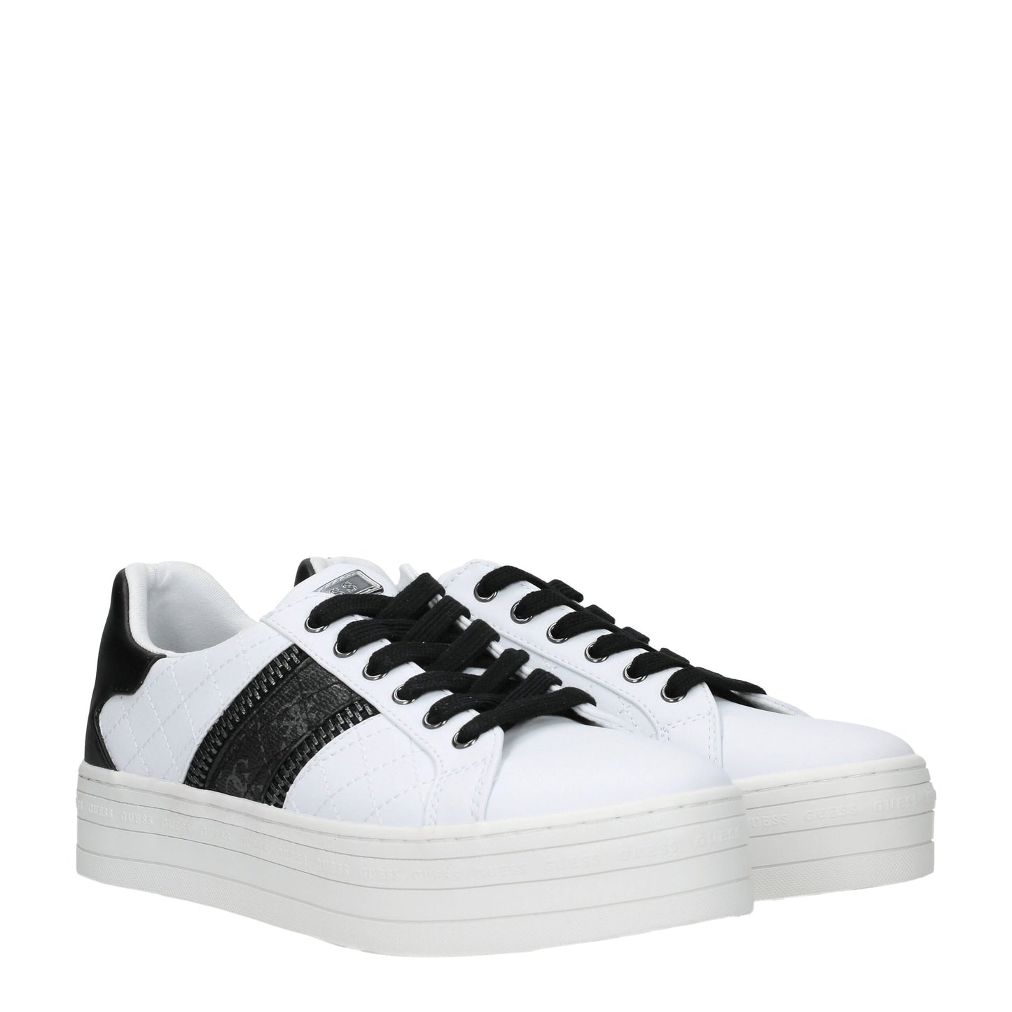 Guess – Weiße Plateau-Sneaker aus Polyethylen