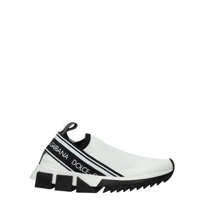 Dolce &amp; Gabbana – Klobige Sneakers aus weißem Stoff