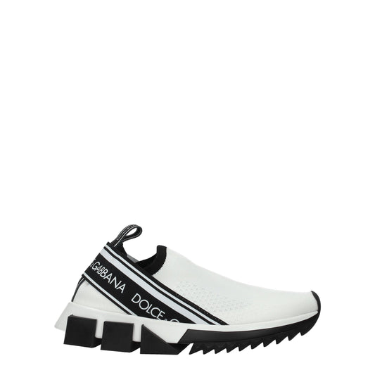 Dolce &amp; Gabbana – Klobige Sneakers aus weißem Stoff