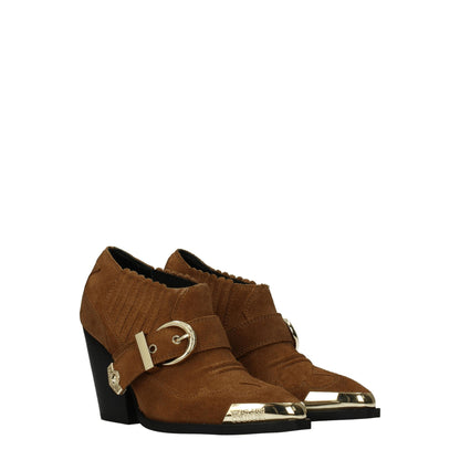 Versace Jeans – Braune Lederstiefeletten