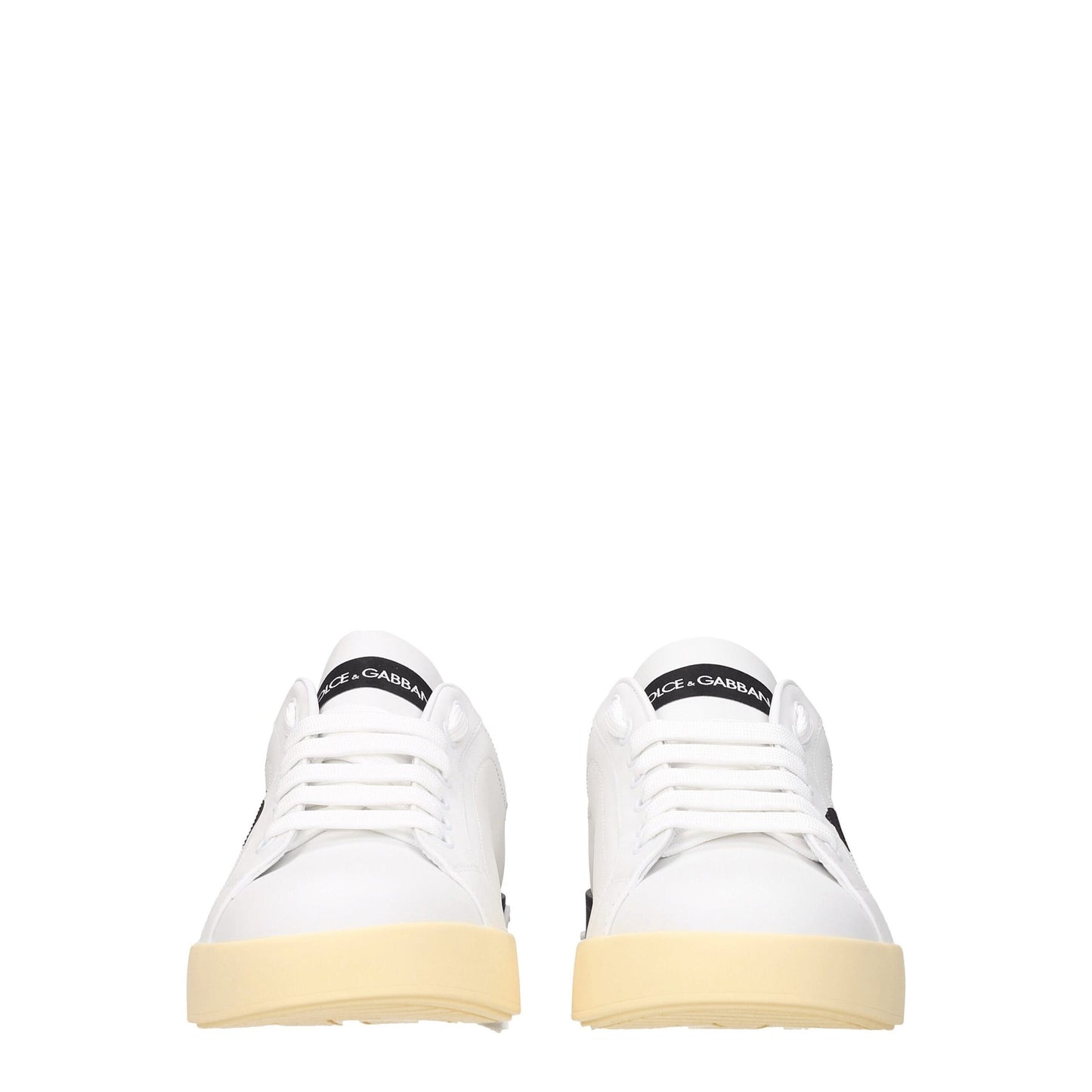 Dolce &amp; Gabbana White Leather Low Tops