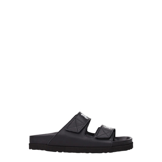 Palm Angels – Schwarze Leder-Slipper-Sandalen