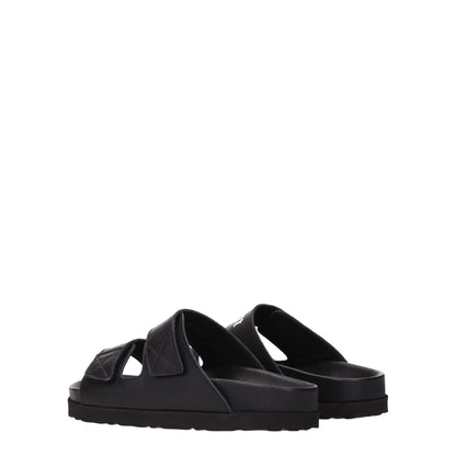 Palm Angels – Schwarze Leder-Slipper-Sandalen