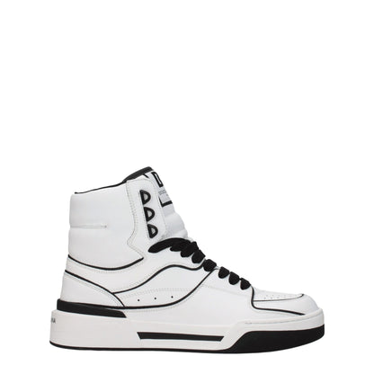 Dolce &amp; Gabbana White Leather High Tops