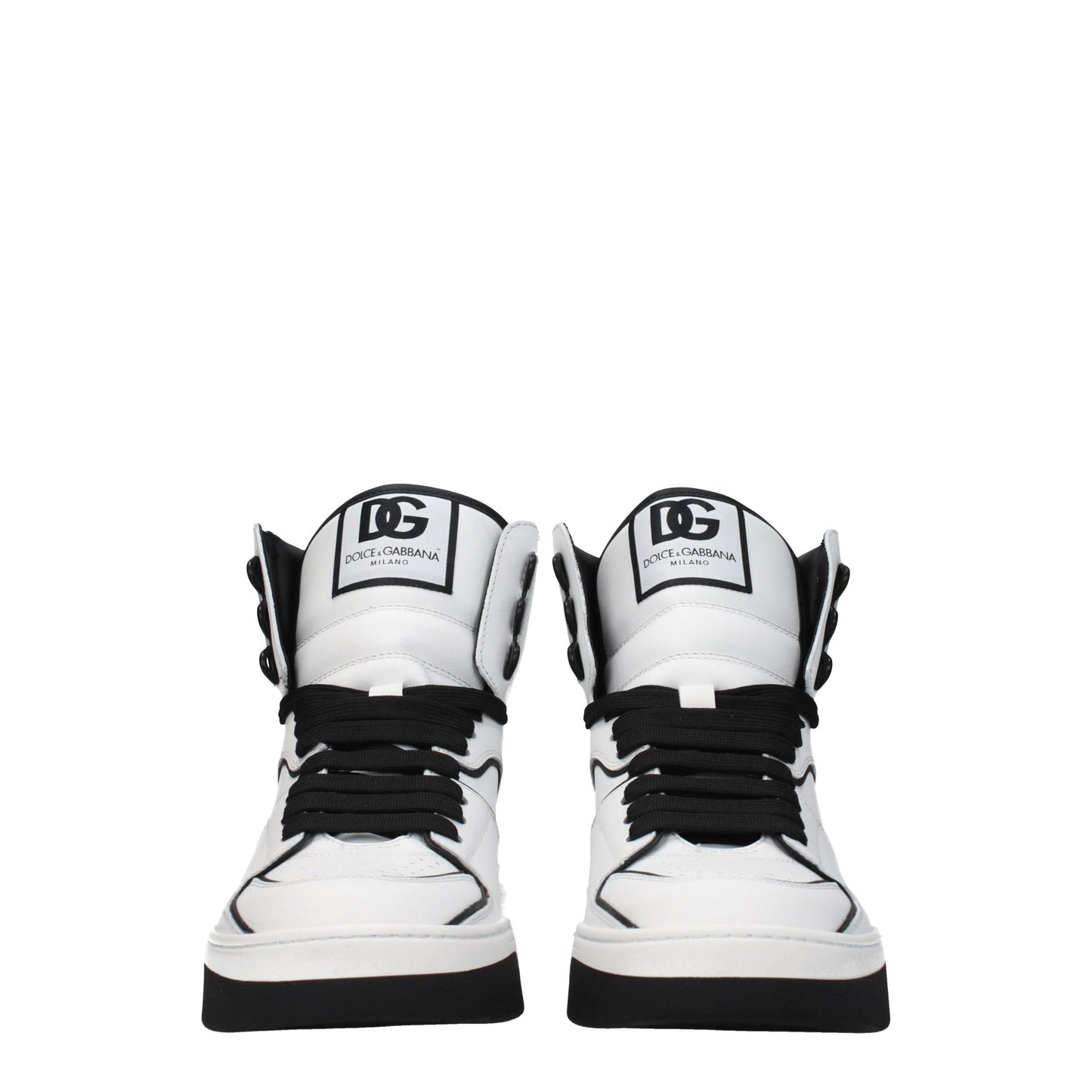 Dolce &amp; Gabbana White Leather High Tops