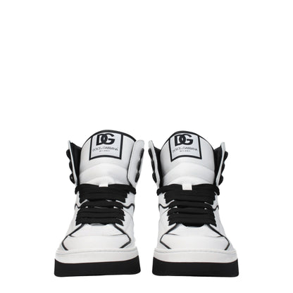Dolce &amp; Gabbana White Leather High Tops