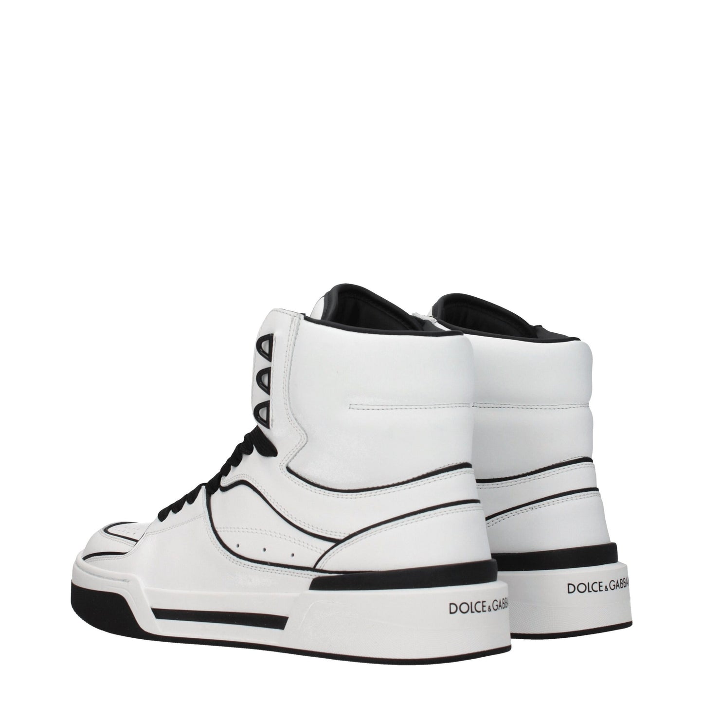 Dolce &amp; Gabbana White Leather High Tops