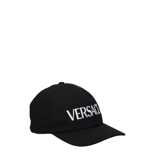 Versace Schwarze Baumwollkappen (Baseballmütze)