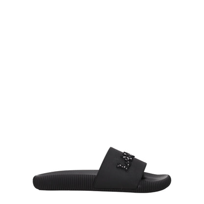 Lanvin – Schwarze Hausschuhe aus Baumwolle
