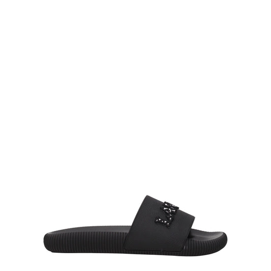 Lanvin – Schwarze Hausschuhe aus Baumwolle