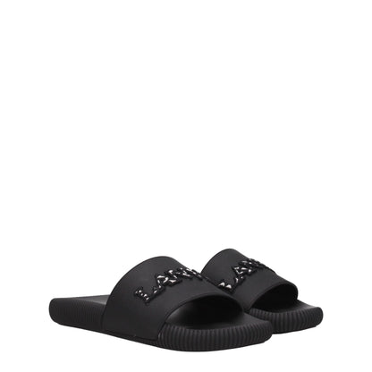 Lanvin – Schwarze Hausschuhe aus Baumwolle