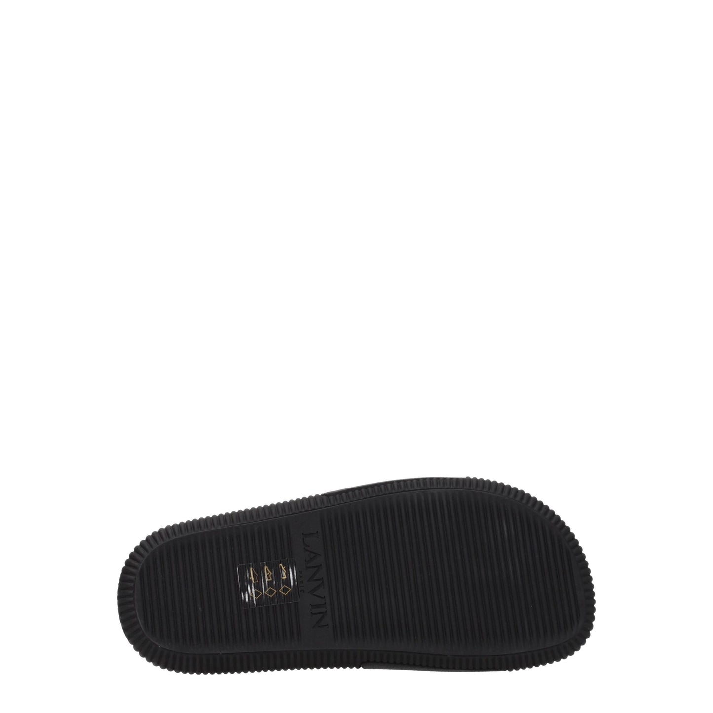 Lanvin – Schwarze Hausschuhe aus Baumwolle
