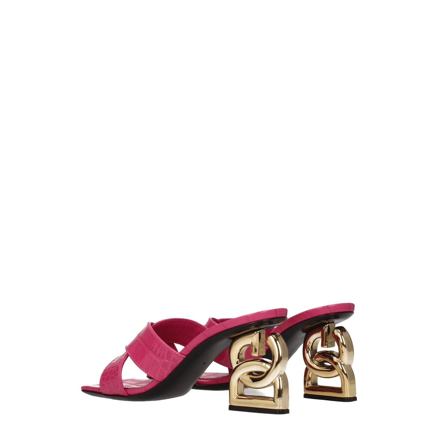 Dolce &amp; Gabbana Pink Leather Platforms