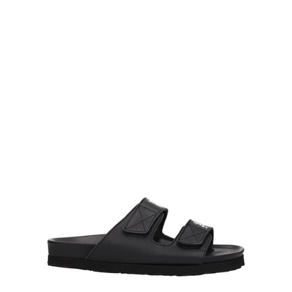Palm Angels – Flache Sandalen aus schwarzem Leder