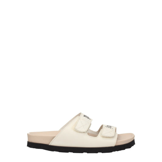 Palm Angels – Flache Sandalen aus beigefarbenem Leder