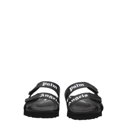 Palm Angels – Flache Sandalen aus schwarzem Leder