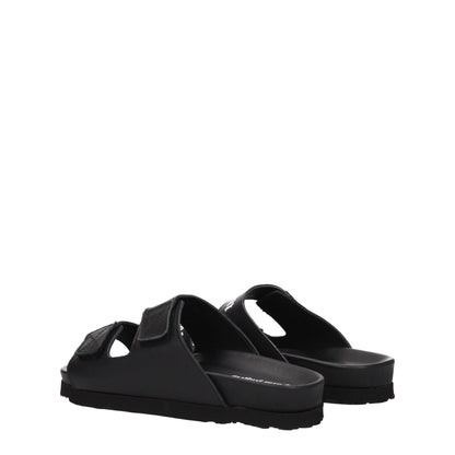 Palm Angels – Flache Sandalen aus schwarzem Leder