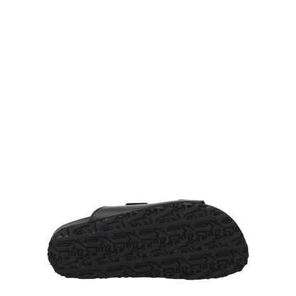 Palm Angels – Flache Sandalen aus schwarzem Leder