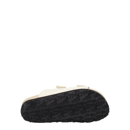 Palm Angels – Flache Sandalen aus beigefarbenem Leder