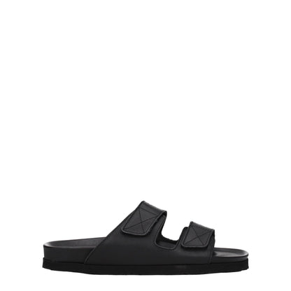 Palm Angels – Schwarze Leder-Slipper-Sandalen