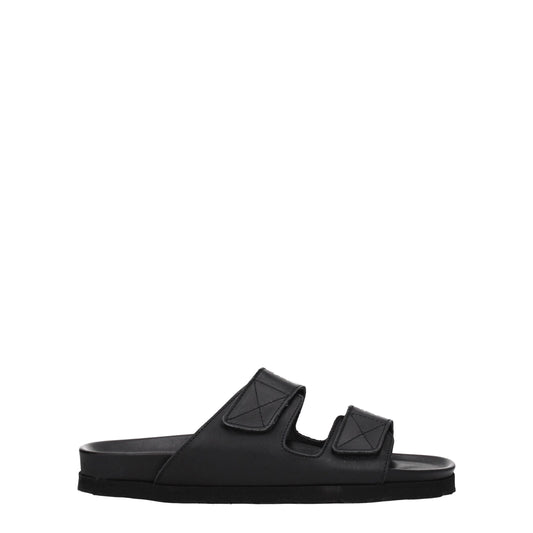 Palm Angels – Schwarze Leder-Slipper-Sandalen