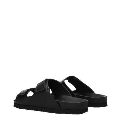 Palm Angels – Schwarze Leder-Slipper-Sandalen