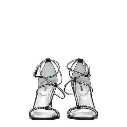 Dsquared² Schwarze Satin-Sandalen mit Stilettoabsatz
