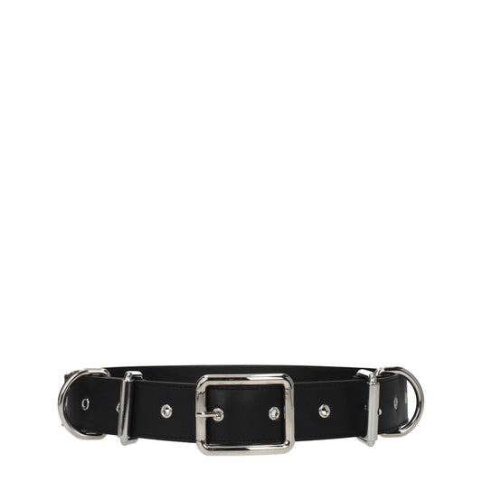Moschino Schwarze Ledergürtel